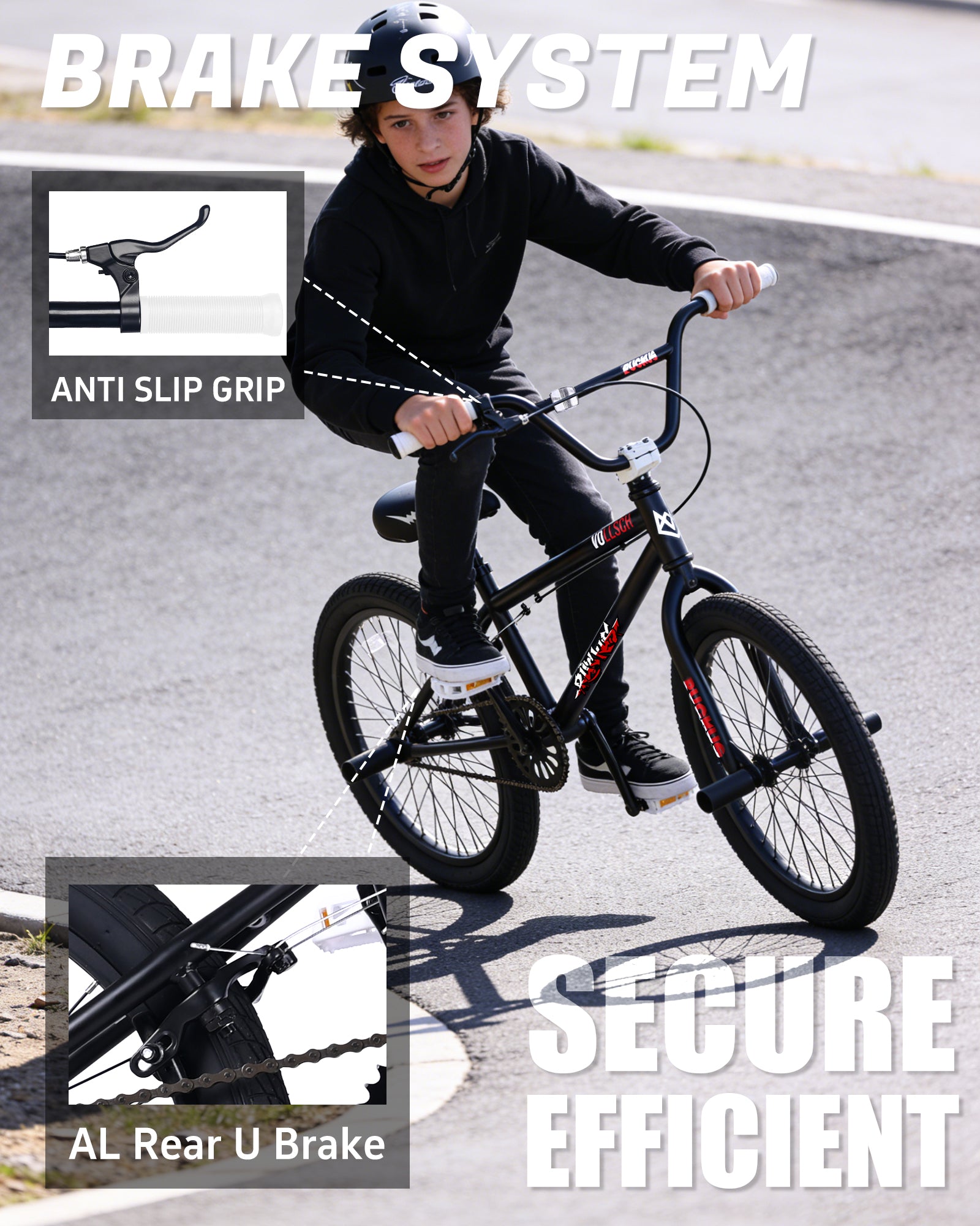 vollsch Freestyle BMX Bikes 18 20 Inch Kids Bicycle for 6-15 Years Old Teens, Boys, Girls, Beginner-Lever Riders,Multiple Colors