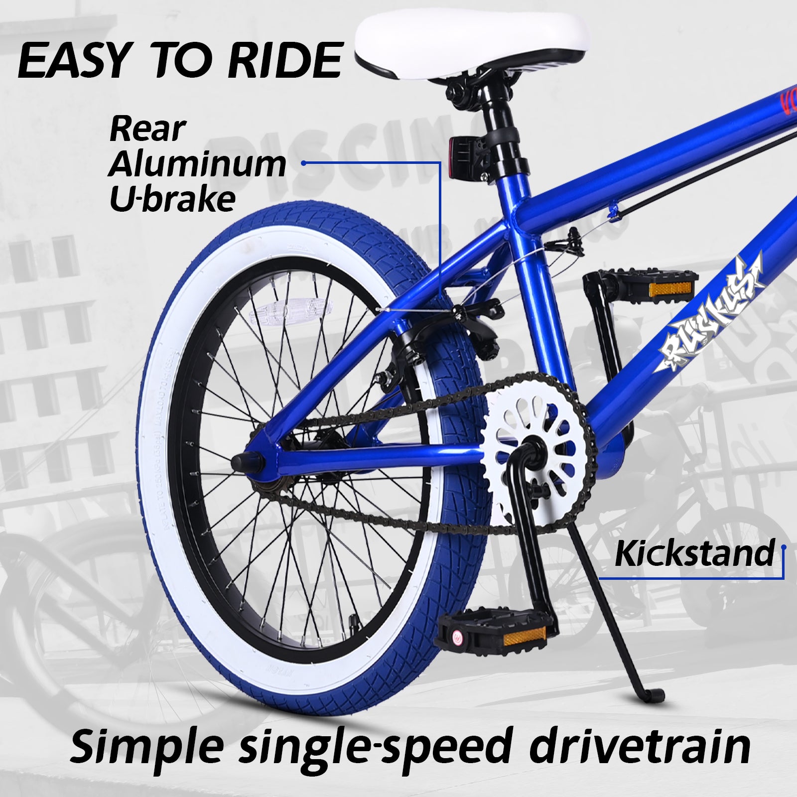 vollsch Freestyle BMX Bikes 18 20 Inch Kids Bicycle for 6-15 Years Old Teens, Boys, Girls, Beginner-Lever Riders,Multiple Colors