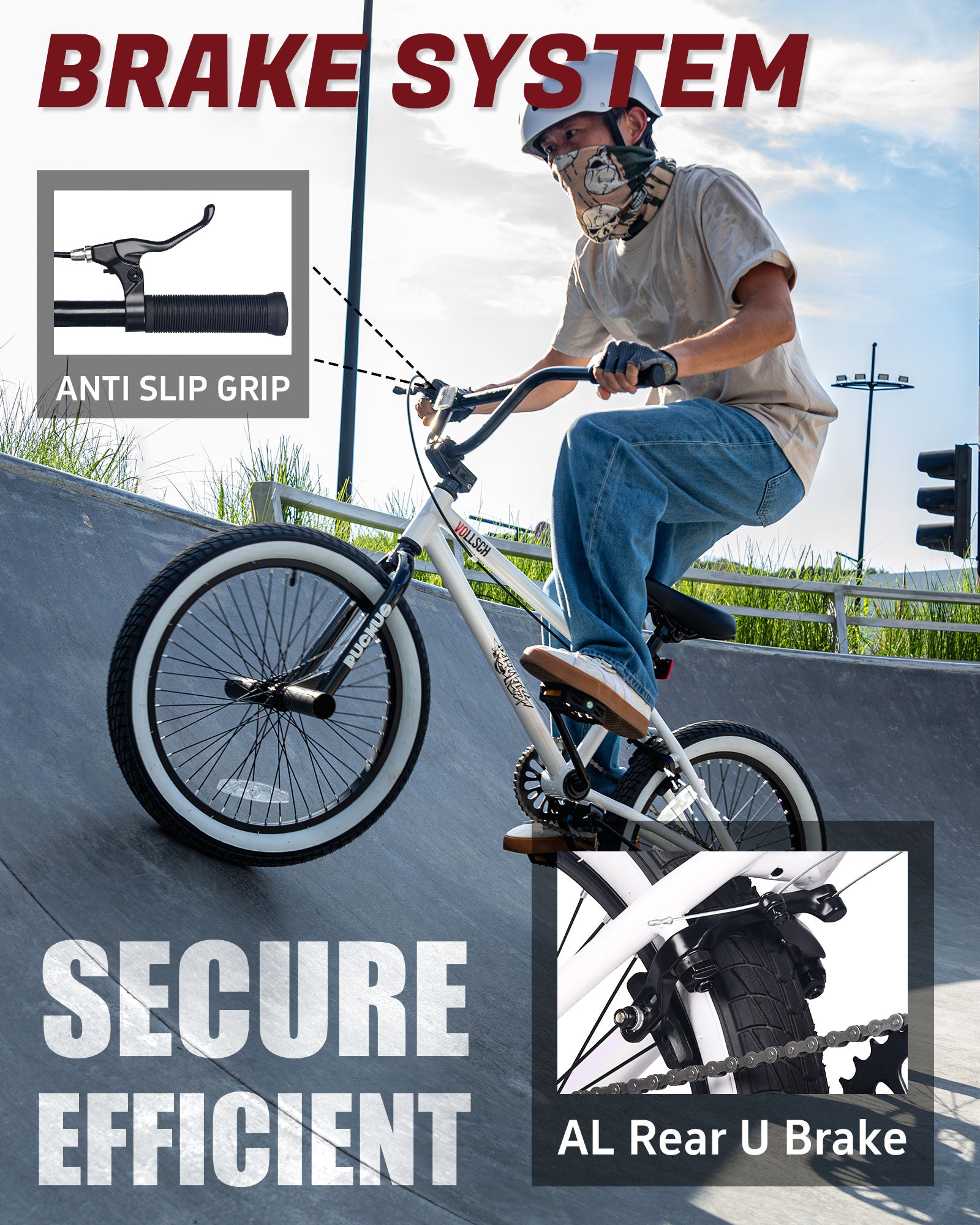 vollsch Freestyle BMX Bikes 18 20 Inch Kids Bicycle for 6-15 Years Old Teens, Boys, Girls, Beginner-Lever Riders,Multiple Colors