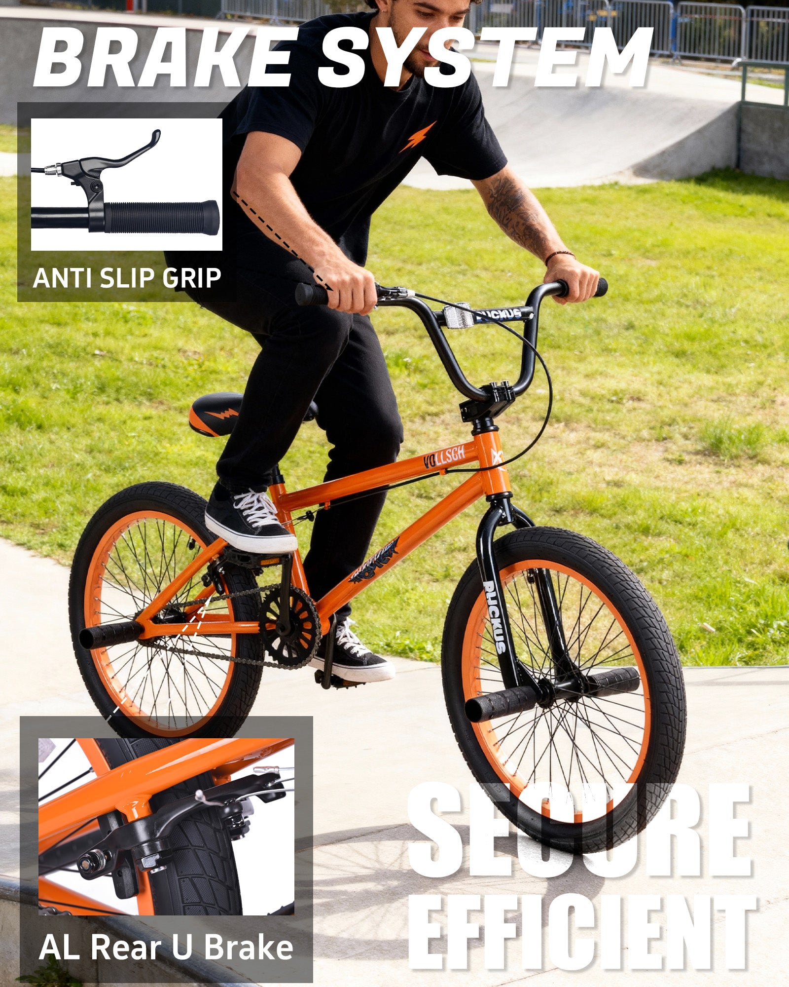 vollsch Freestyle BMX Bikes 18 20 Inch Kids Bicycle for 6-15 Years Old Teens, Boys, Girls, Beginner-Lever Riders,Multiple Colors