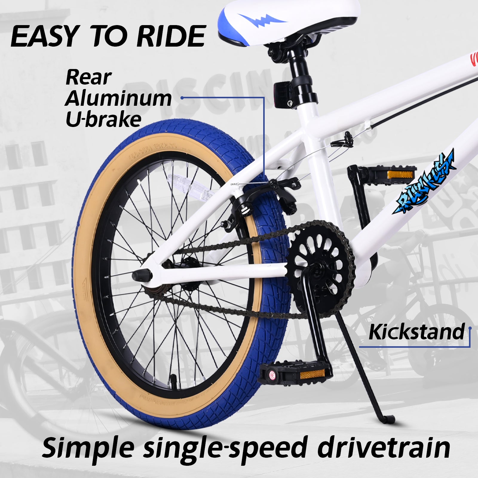 vollsch Freestyle BMX Bikes 18 20 Inch Kids Bicycle for 6-15 Years Old Teens, Boys, Girls, Beginner-Lever Riders,Multiple Colors
